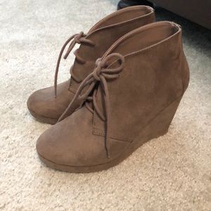 Wedge booties